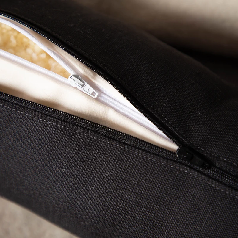 Nackenrolle aus Bioleinen-Denim | Naturfüllung