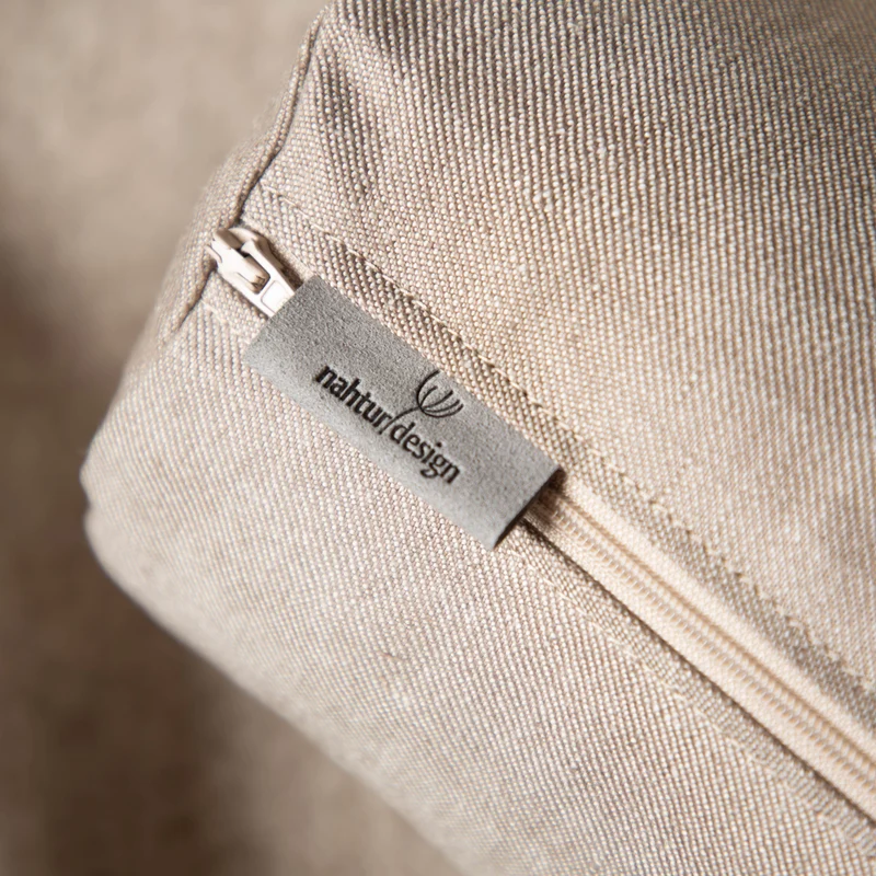 Nackenrolle aus Bioleinen-Denim | Naturfüllung