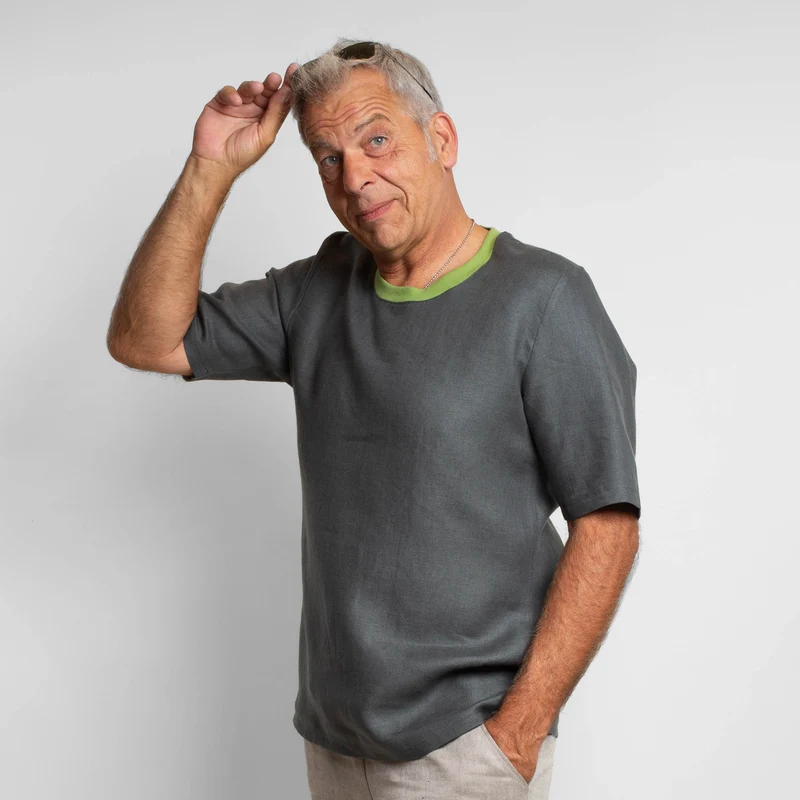Leinen-Shirt Anthrazit | Einzelstücke