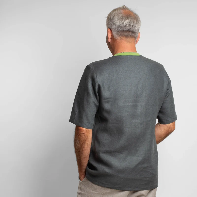Leinen-Shirt Anthrazit | Einzelstücke