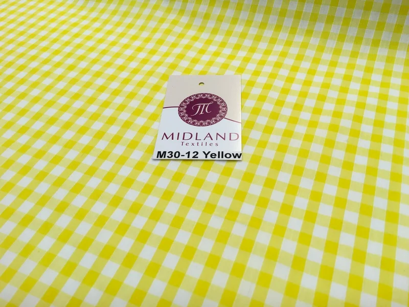 1/4 Inch Cotton Gingham Fabric for Clothing, Aprons, Tablecloths, School - M30