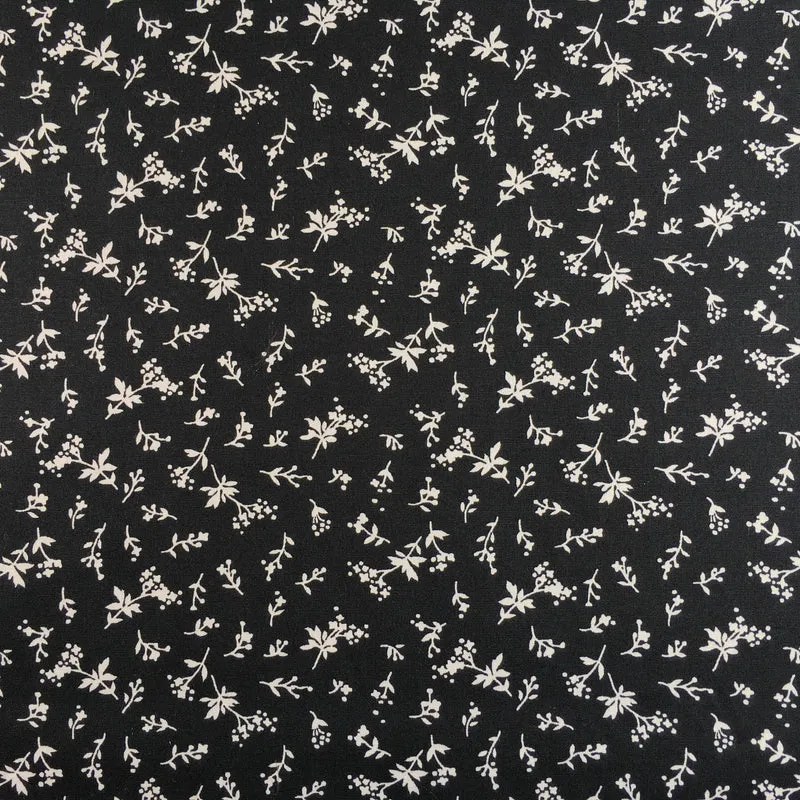 Black and White printed 100% Cotton Poplin Craft fabric 45" M733 Mtex