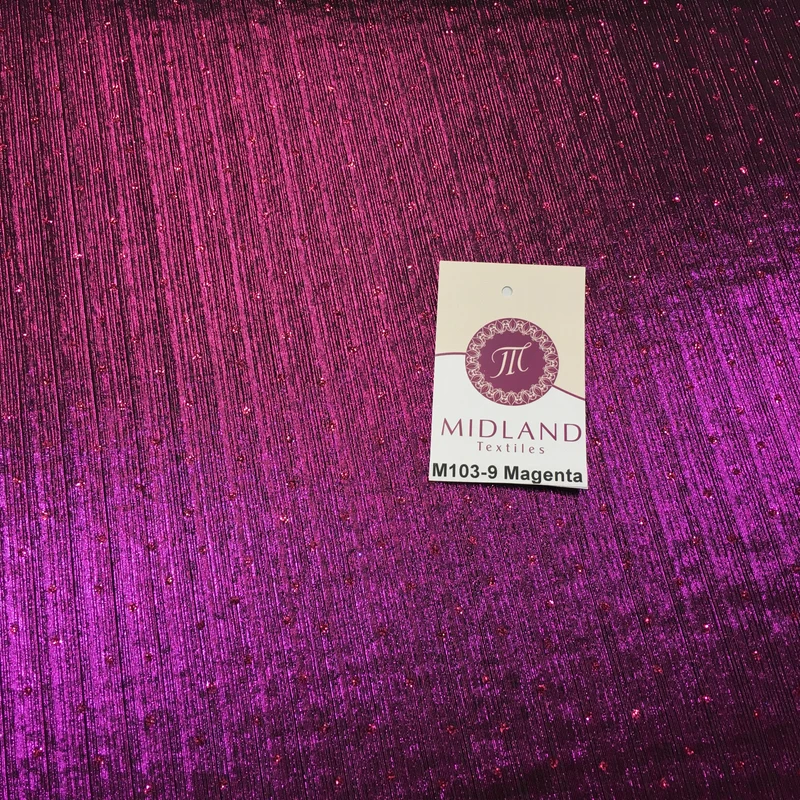 Metallic Corduroy Lame Hologram Sequin 1 way stretch Fabric 58" wide M103 Mtex
