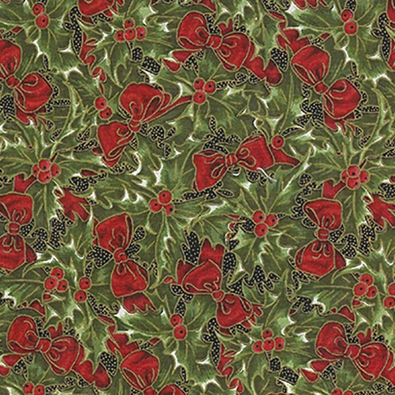 Black Merry Christmas themed 100% Cotton Patchwork & Crafting Fabric 45" Mtex