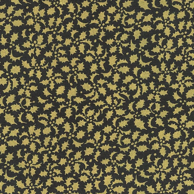 Black Merry Christmas themed 100% Cotton Patchwork & Crafting Fabric 45" Mtex