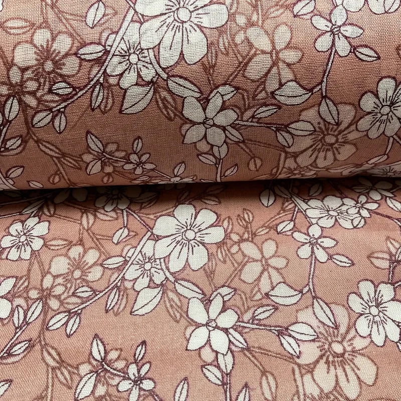 £5.99 Cotton Voile Pastel Summer Floral Printed Dress fabric 111cm M1594