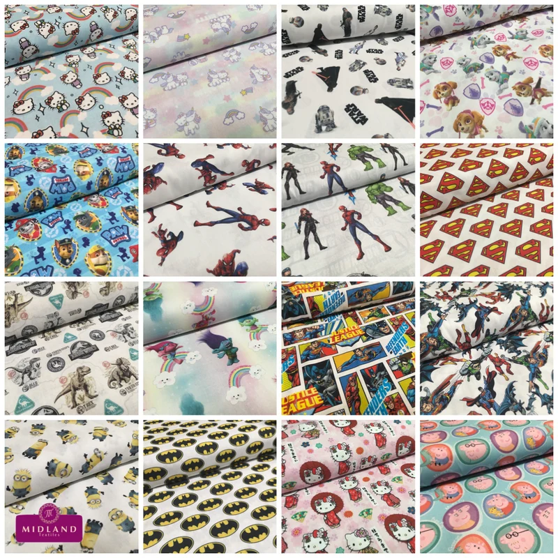 Comic Superheroes Cartoon Licensed Digital Printed 100% Cotton M1510