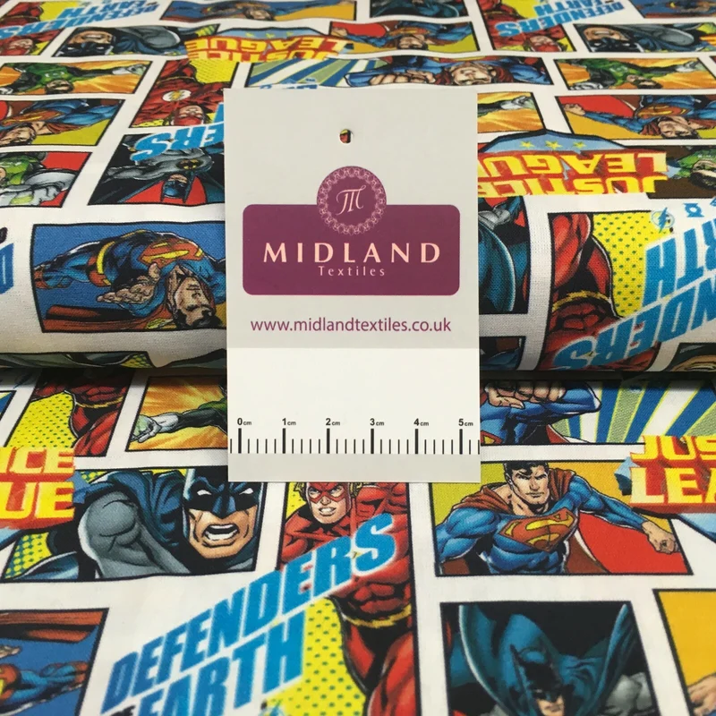 Comic Superheroes Cartoon Licensed Digital Printed 100% Cotton M1510