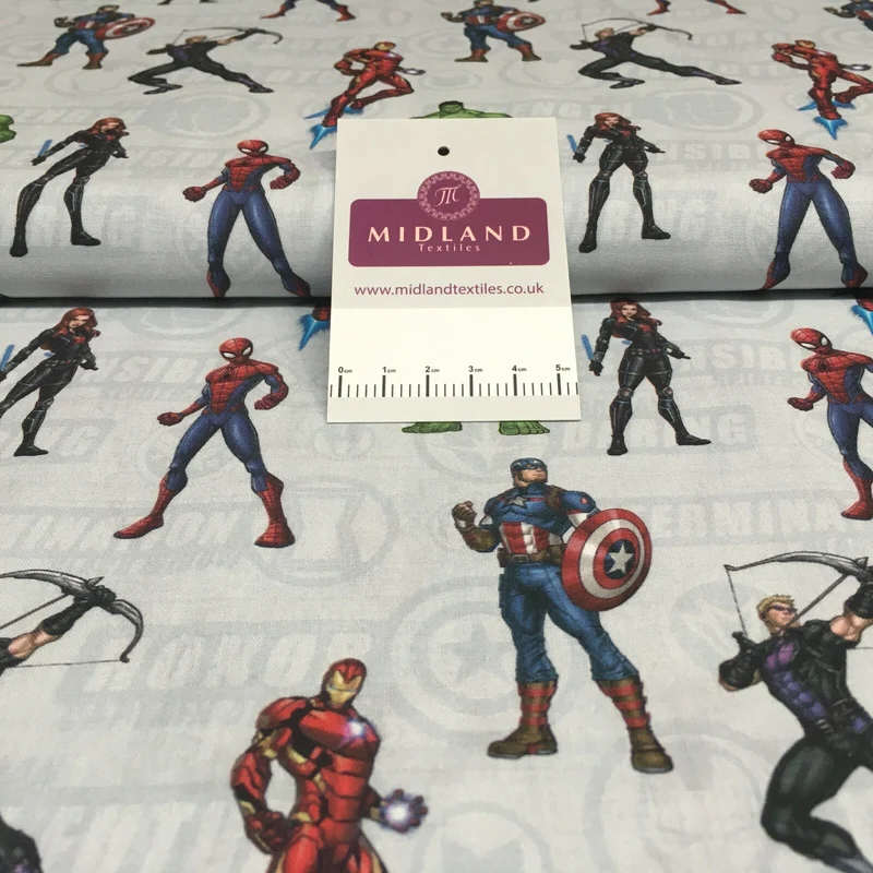 Comic Superheroes Cartoon Licensed Digital Printed 100% Cotton M1510