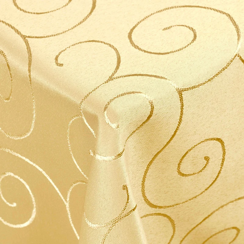 Kringel Ornamente Tischdecke Gelb eckig
