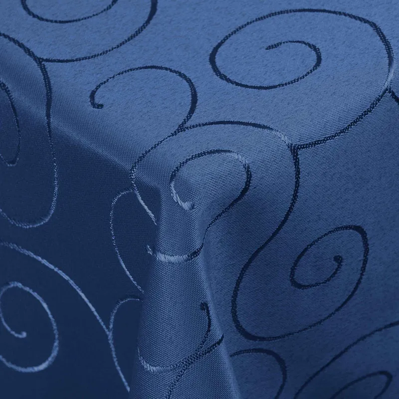 Kringel Ornamente Tischdecke Blau eckig