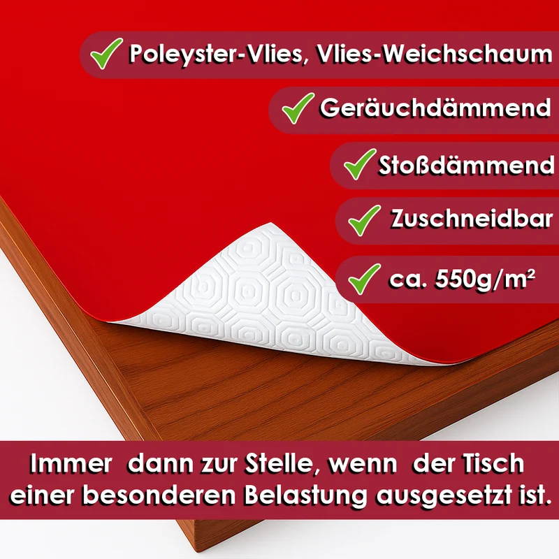 Tischpolster rot rund