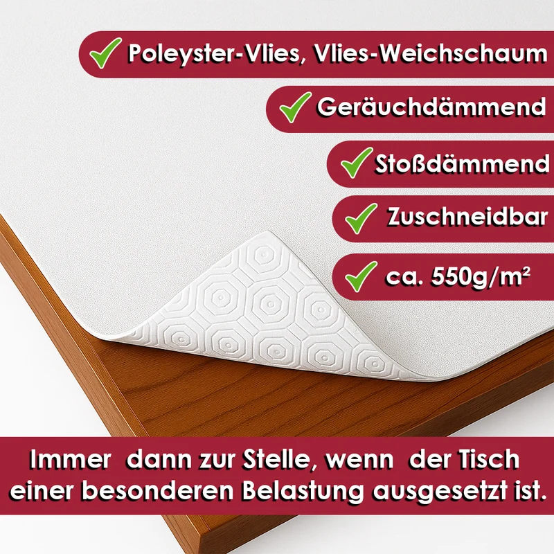 Tischpolster weiß oval