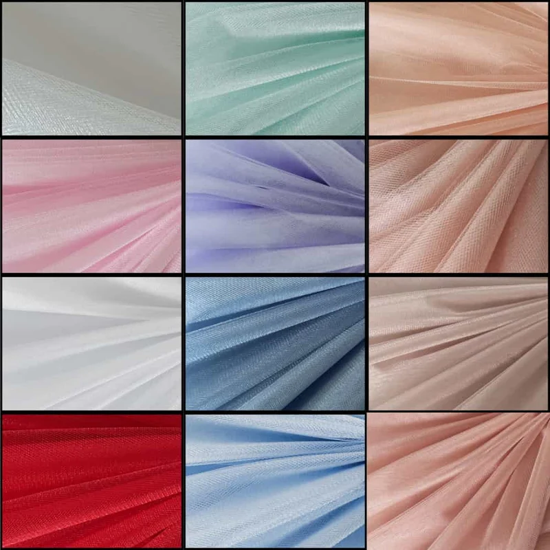 Tüll Stoff Meterware 300 cm breit – mittelfest & leicht glänzend für Kleider & Deko
