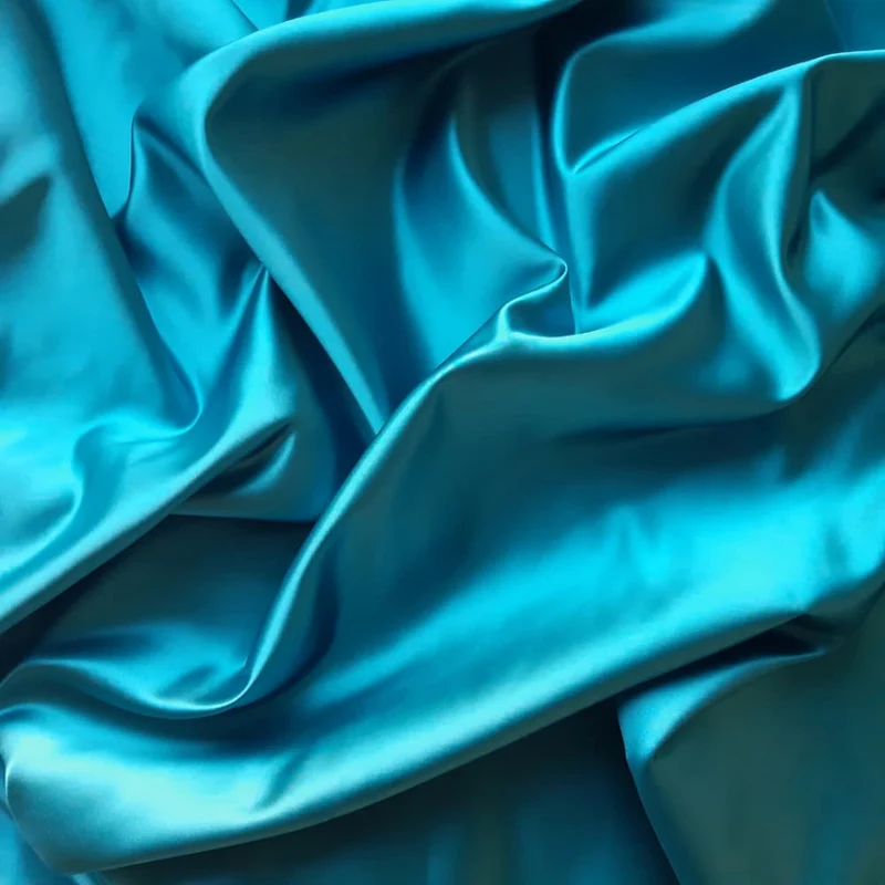 Satin Stoff Meterware – formstabil & hochwertig (Petrol, Blau-Grau, Türkis)