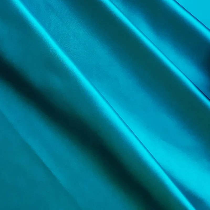 Satin Stoff Meterware – formstabil & hochwertig (Petrol, Blau-Grau, Türkis)