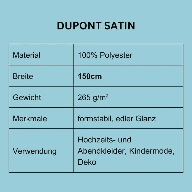 Satin Stoff Meterware – formstabil & hochwertig (Petrol, Blau-Grau, Türkis)