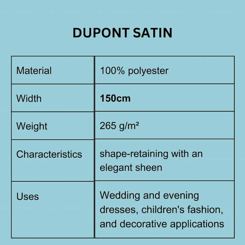 Satin Stoff Meterware – formstabil & hochwertig (Petrol, Blau-Grau, Türkis)