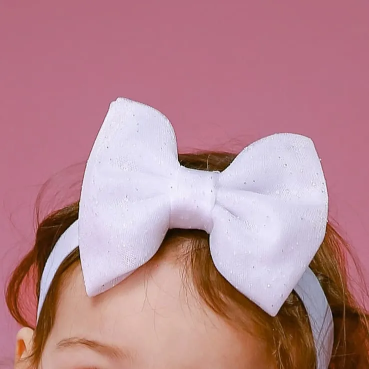 Festliche Glitzer Tüll Haarschleife für Babys & Kleinkinder
