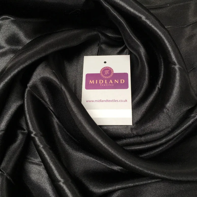 Luxurious Plain Smooth Silky Satin Dressmaking Fabric 58" Wide MS909 Mtex