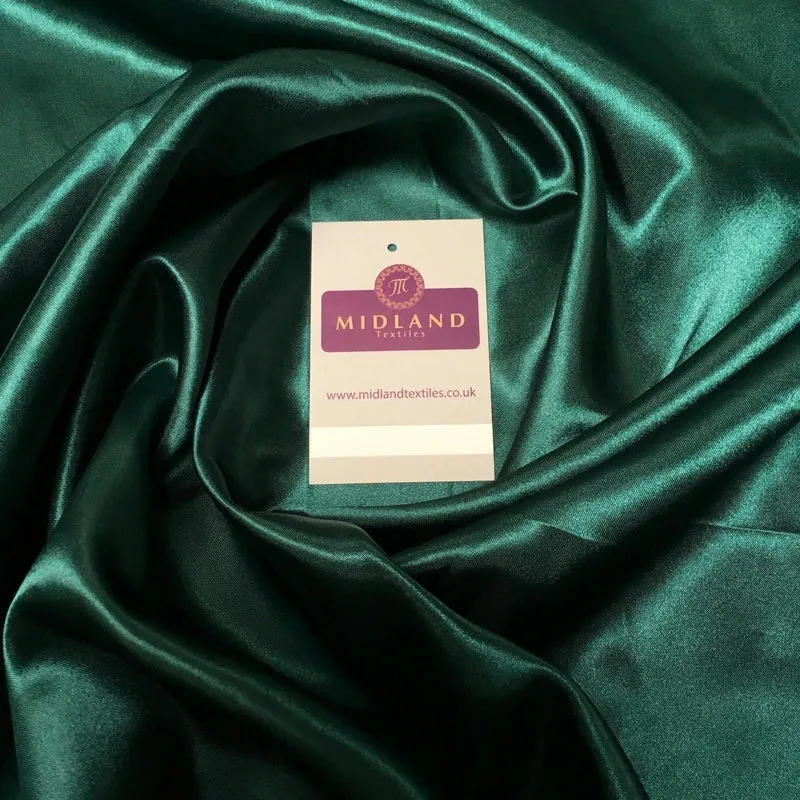 Luxurious Plain Smooth Silky Satin Dressmaking Fabric 58" Wide MS909 Mtex