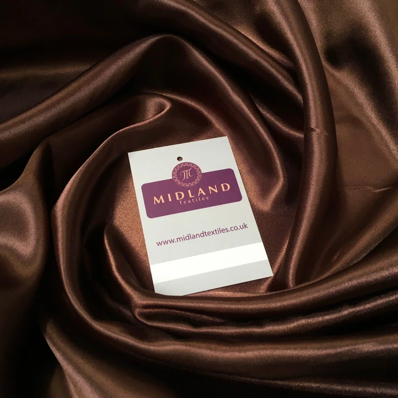 Luxurious Plain Smooth Silky Satin Dressmaking Fabric 58" Wide MS909 Mtex