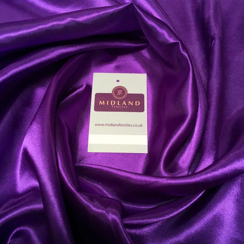 Luxurious Plain Smooth Silky Satin Dressmaking Fabric 58" Wide MS909 Mtex