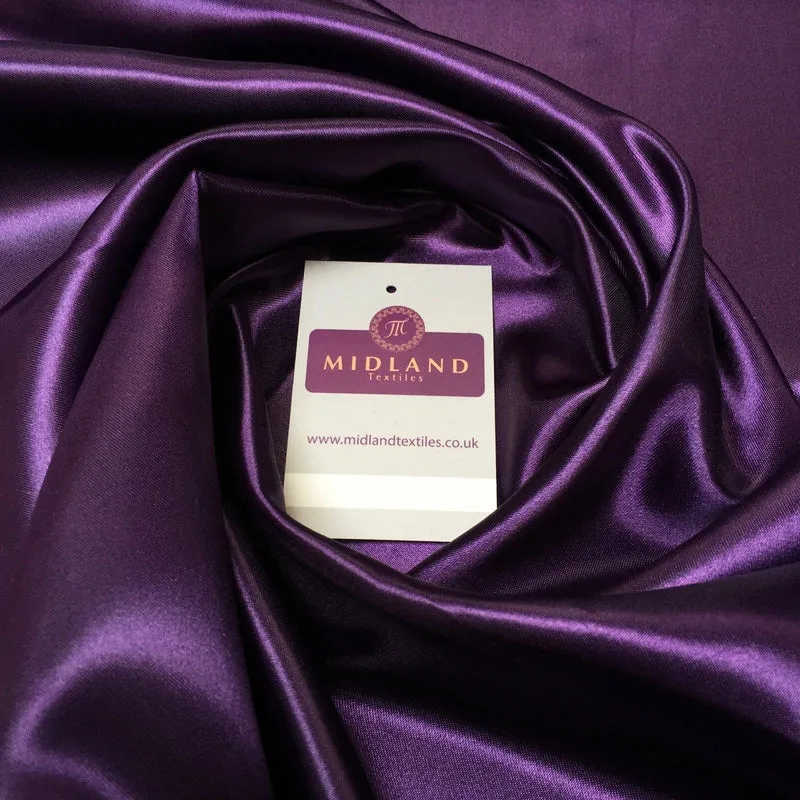 Luxurious Plain Smooth Silky Satin Dressmaking Fabric 58" Wide MS909 Mtex