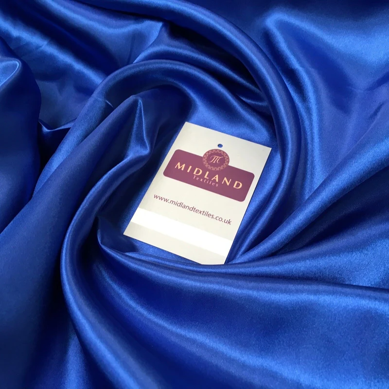 Luxurious Plain Smooth Silky Satin Dressmaking Fabric 58" Wide MS909 Mtex