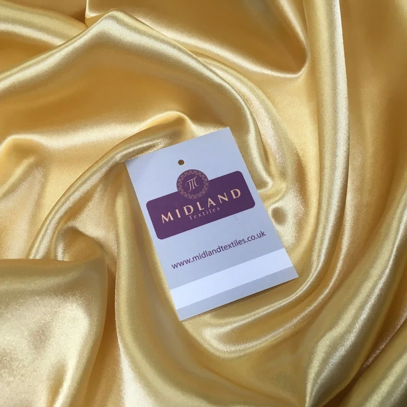 Luxurious Plain Smooth Silky Satin Dressmaking Fabric 58" Wide MS909 Mtex