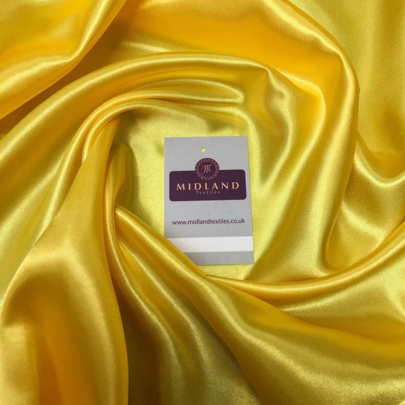 Luxurious Plain Smooth Silky Satin Dressmaking Fabric 58" Wide MS909 Mtex