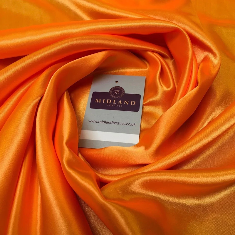 Luxurious Plain Smooth Silky Satin Dressmaking Fabric 58" Wide MS909 Mtex