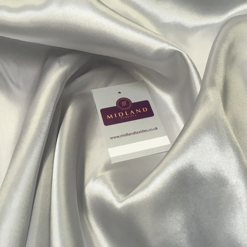 Luxurious Plain Smooth Silky Satin Dressmaking Fabric 58" Wide MS909 Mtex