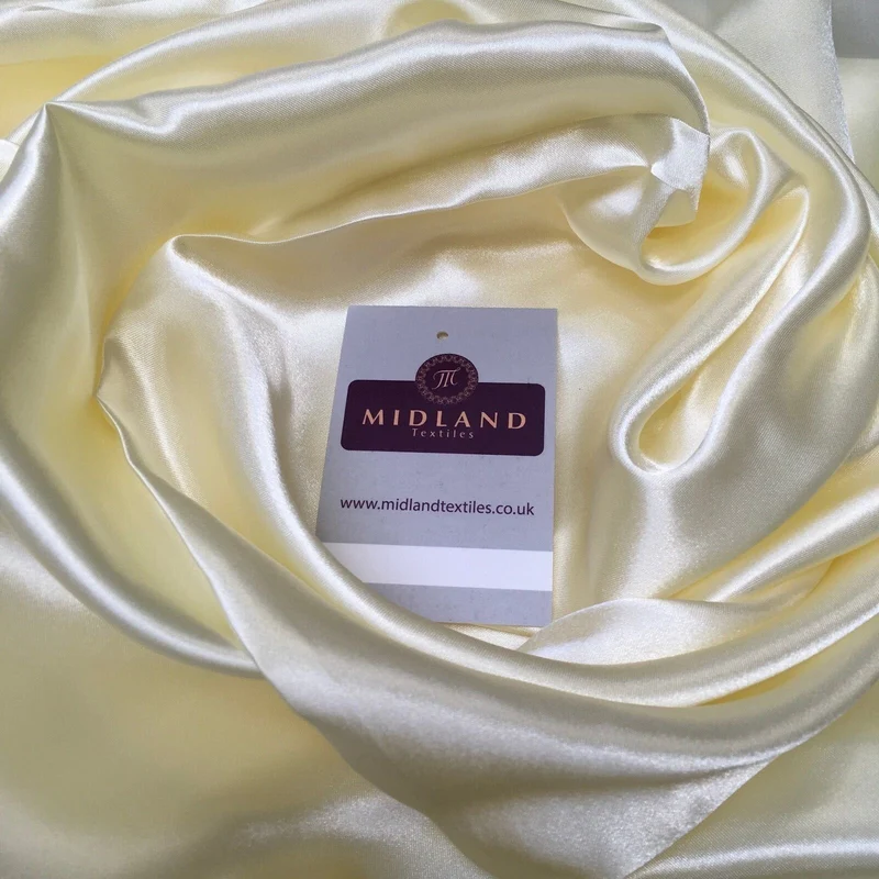 Luxurious Plain Smooth Silky Satin Dressmaking Fabric 58" Wide MS909 Mtex