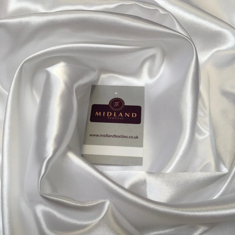 Luxurious Plain Smooth Silky Satin Dressmaking Fabric 58" Wide MS909 Mtex