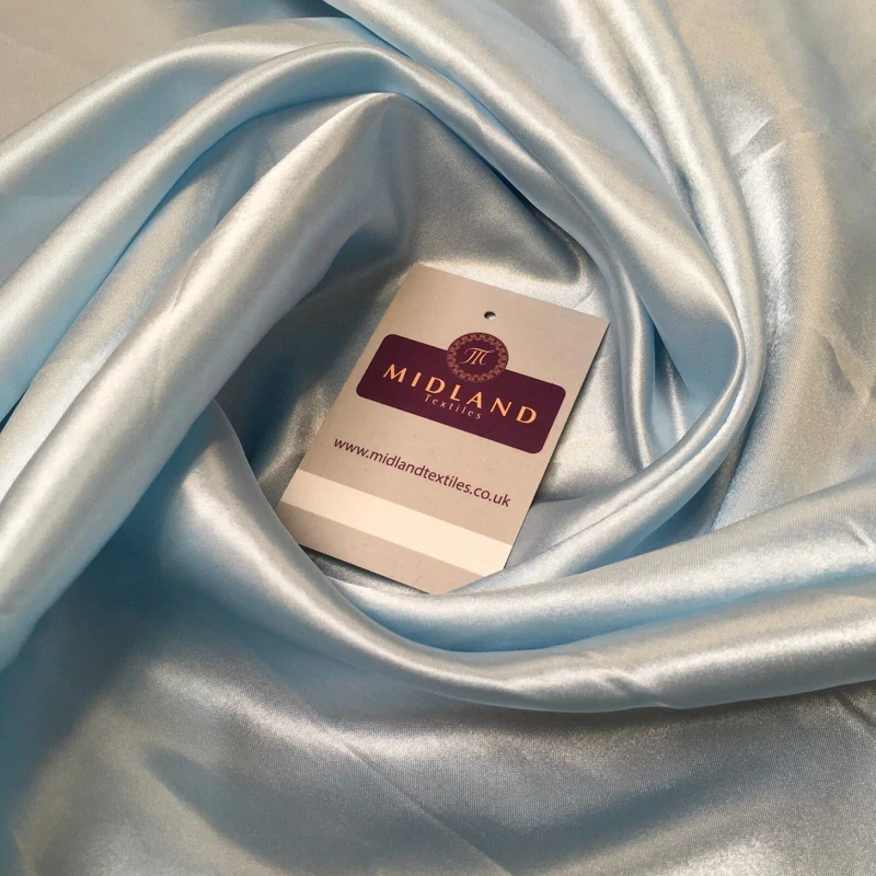 Luxurious Plain Smooth Silky Satin Dressmaking Fabric 58" Wide MS909 Mtex