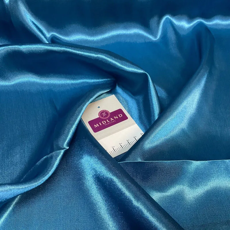Luxurious Plain Smooth Silky Satin Dressmaking Fabric 58" Wide MS909 Mtex