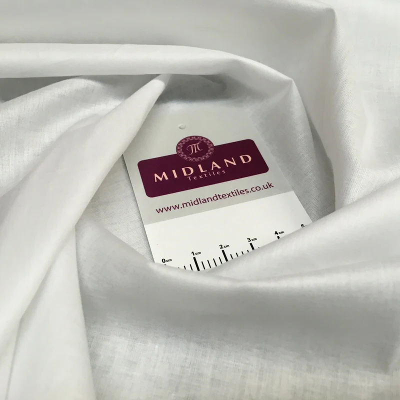 Plain Pre Shrunk Lightweight Egyptian 100% Cotton 104cm Wide Mtex M1506