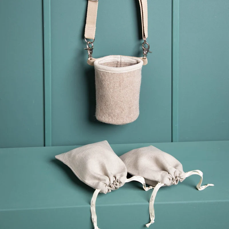 Leckerli-Tasche aus Loden | 100 % Schurwolle