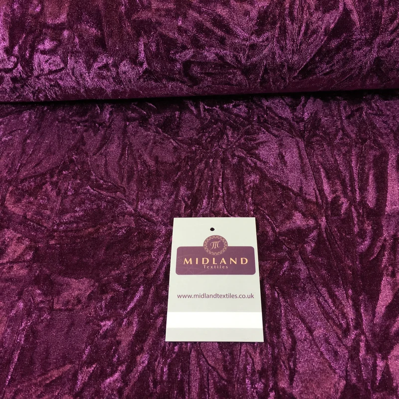 Creased Ice Velvet One way stretch Dress Fabric 58" M607 Mtex