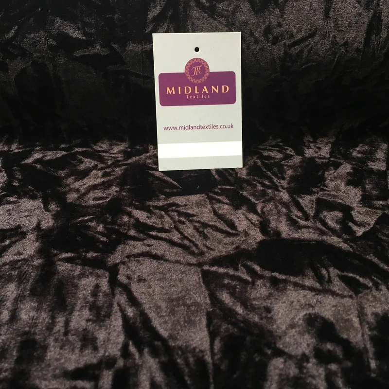 Creased Ice Velvet One way stretch Dress Fabric 58" M607 Mtex