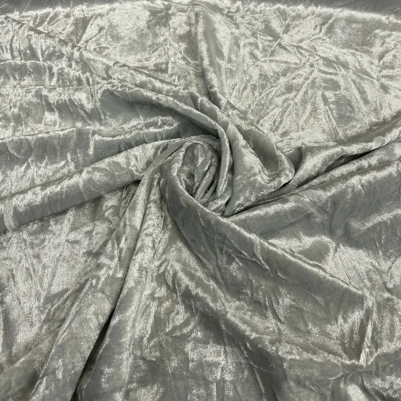Creased Ice Velvet One way stretch Dress Fabric 58" M607 Mtex