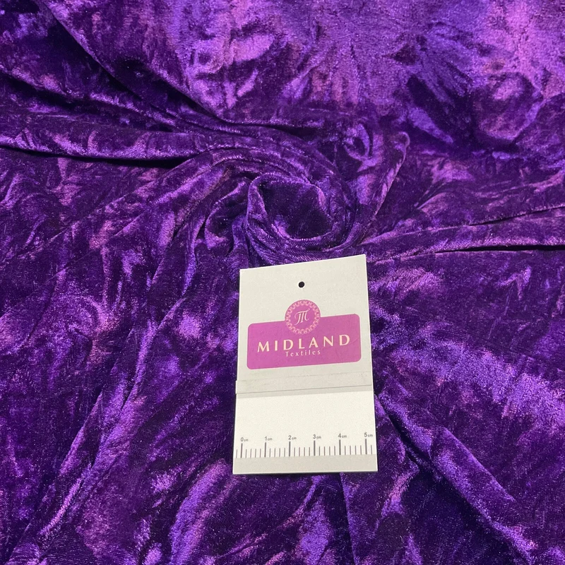 Creased Ice Velvet One way stretch Dress Fabric 58" M607 Mtex