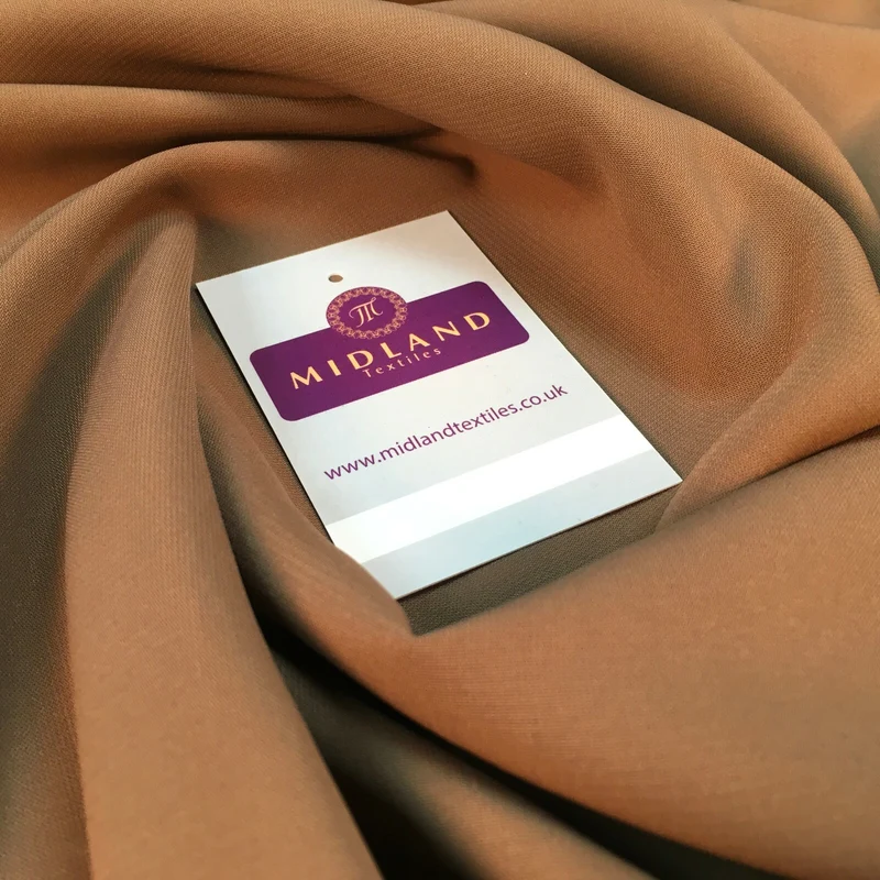 £5.49 Luxury Crepe Micro Peach-skin Dress Fabric Bonanza Midtex 50 Colours M400