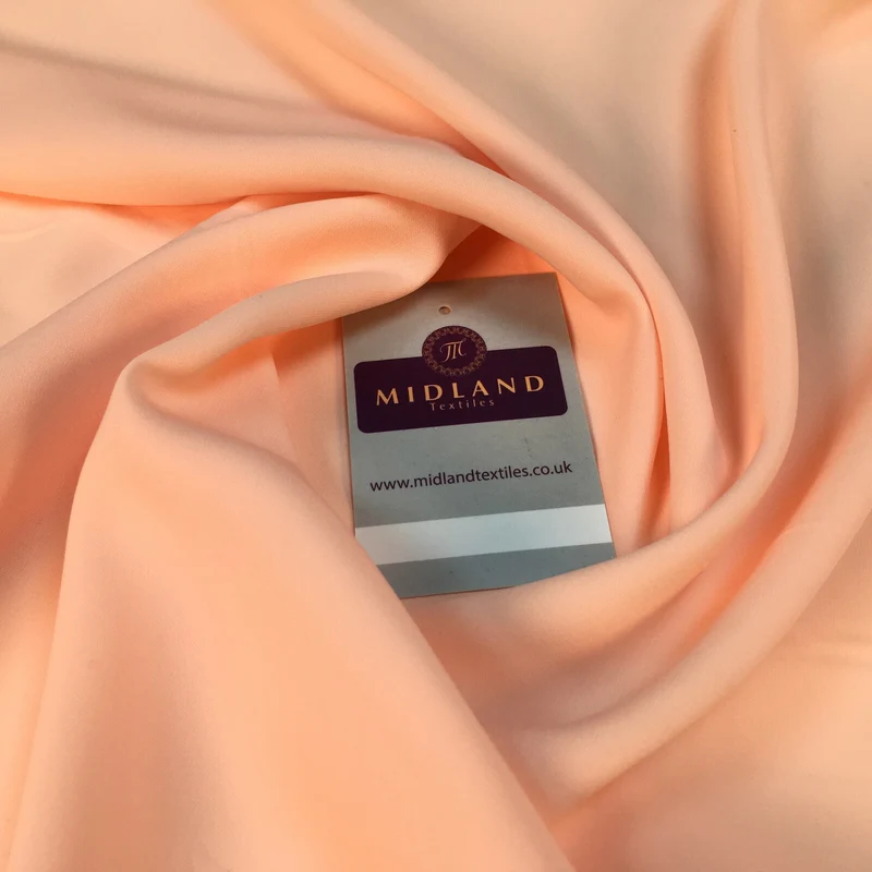 £5.49 Luxury Crepe Micro Peach-skin Dress Fabric Bonanza Midtex 50 Colours M400