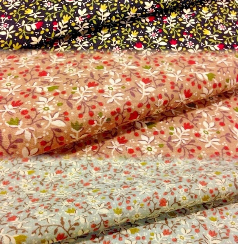 £5.99 100% Cotton Printed Fabric 58" Wide Floral Small - Per Metre-Midtex M120