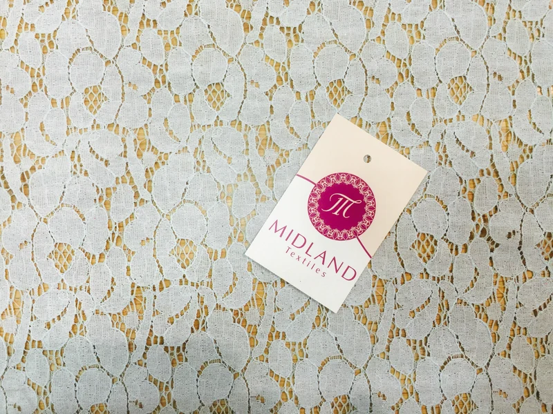 £4.99/m Soft Cotton Rich Lace fabric 58" M186-5 & 6 Mtex