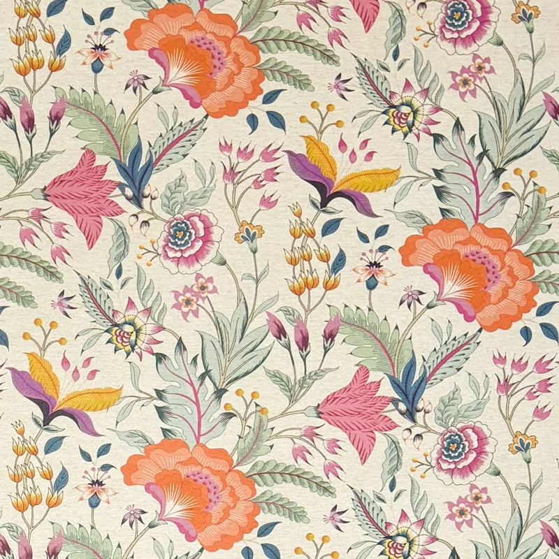 Jacquard Tischdecke beschichtete Baumwolle DP528 Blütenmeer Mohnblumen eckig rund oval