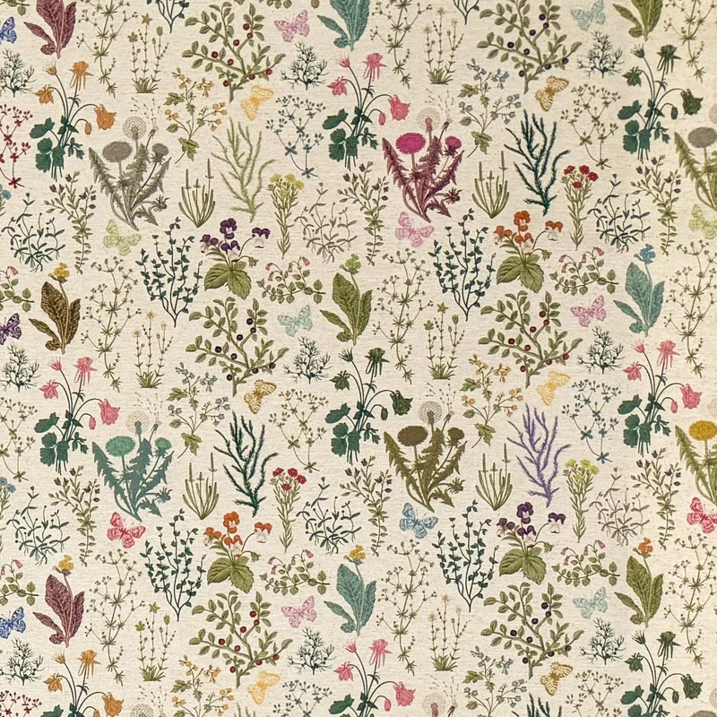 Jacquard Tischdecke beschichtete Baumwolle DP523 Gräser Pusteblumen eckig rund oval