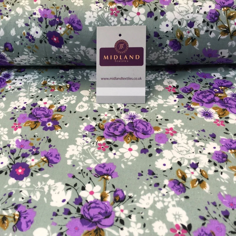 100% Cotton Floral Vintage Ditsy printed dress fabric 44" Wide M739 Mtex